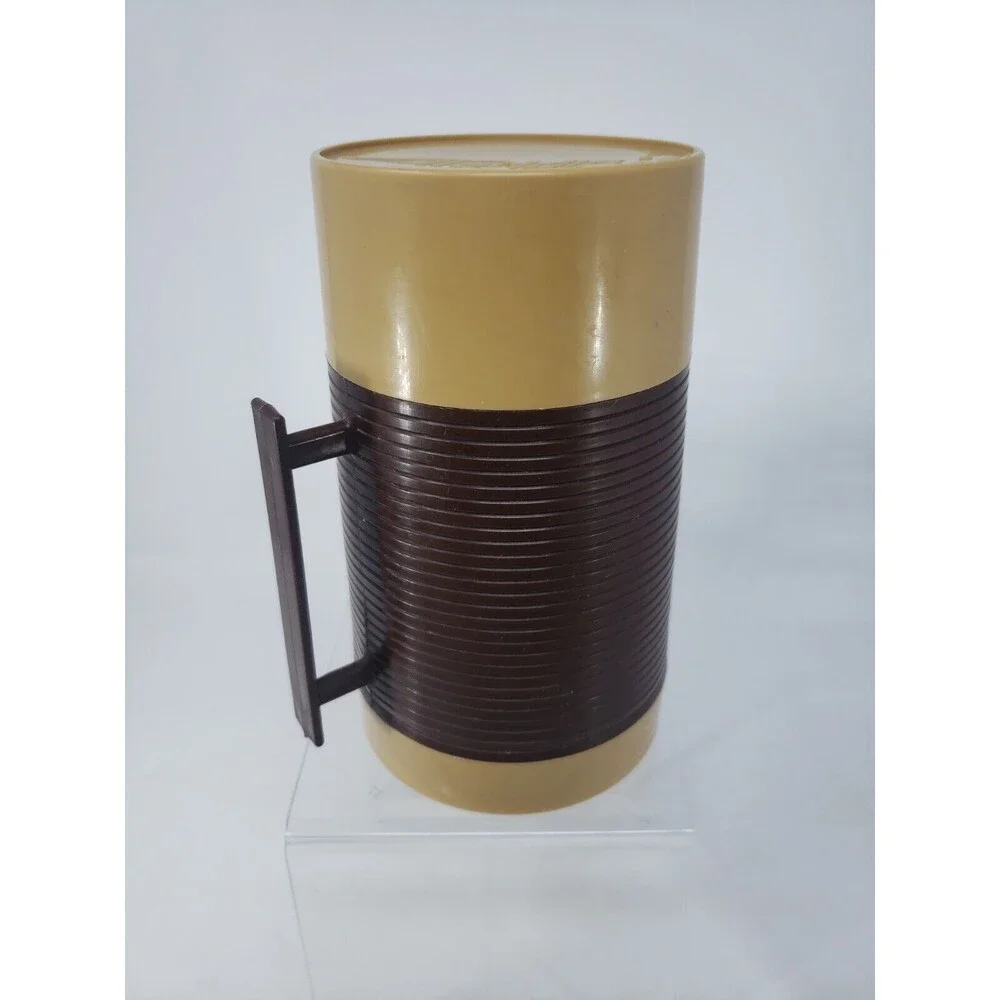 Aladdin Wide Mouth Vintage 1970's Brown Tan Insulated  Food Storage Container